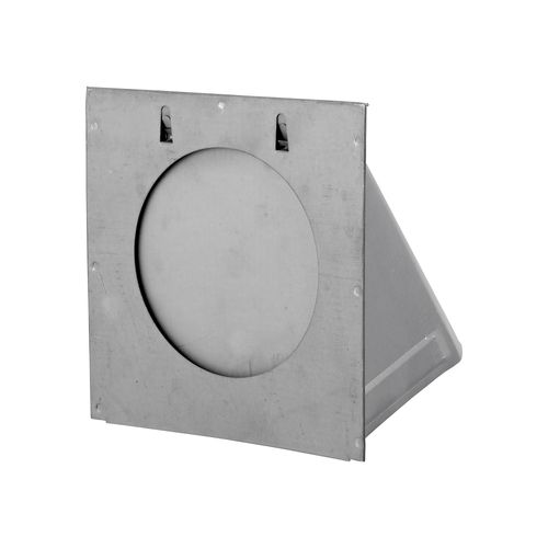 Main product image of 4" Paint-Grade Steel Wall Exhaust Hood Vent w/ Damper, Flush Mount (26-Gauge)