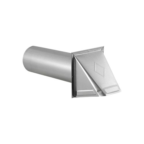 Main product image of 4" Galvanized Wall Exhaust Hood Vent w/ Damper, 11" Pipe (26-Gauge)
