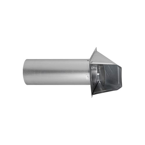 Main product image of 4" Galvanized Wall Exhaust Hood Vent w/ Damper, 11" Pipe (26-Gauge)
