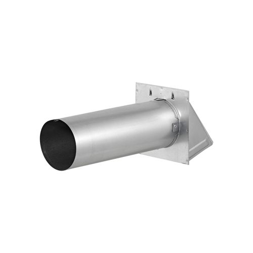 Main product image of 4" Galvanized Wall Exhaust Hood Vent w/ Damper, 11" Pipe (26-Gauge)