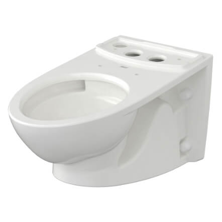 Main product image of Glenwall VorMax 1.28 gpf Back Outlet Elongated Wall-Hung EverClean Toilet Bowl Only (White)