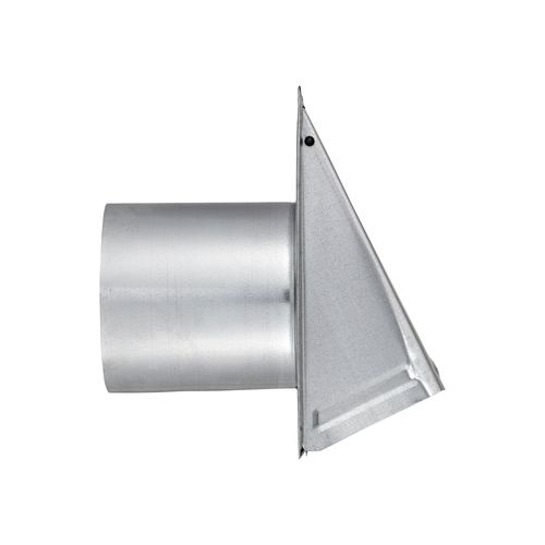 Main product image of 8" Galvanized Wall Exhaust Hood Vent w/ Spring Damper & 1/4" Wire Mesh Screen, 6" Pipe (26-Gauge)