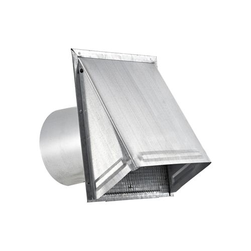 Main product image of 6" Galvanized Fresh Air Intake Vent w/ 1/4" Wire Mesh Screen, No Damper, 6" Pipe (26-Gauge)