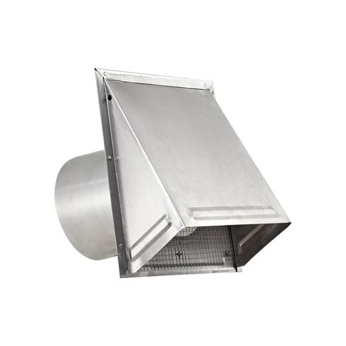 Main product image of 8" Aluminum Fresh Air Intake Vent w/ 1/4" Wire Mesh Screen, No Damper, 6" Pipe (22-Gauge)