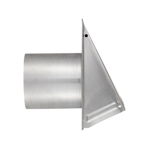 Main product image of 8" Aluminum Fresh Air Intake Vent w/ 1/4" Wire Mesh Screen, No Damper, 6" Pipe (22-Gauge)