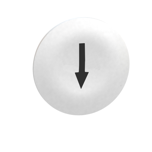 Main product image of Harmony ZB Round Black Marked Right Arrow Push Button Cap - White