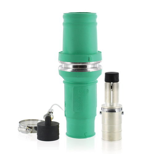 Main product image of Rhino-Hide Single Pole Male Connector (Contact, Insulator, & Dust Cap), Crimped, 646 MCM Cable, 1000V 1009A Max (Green)
