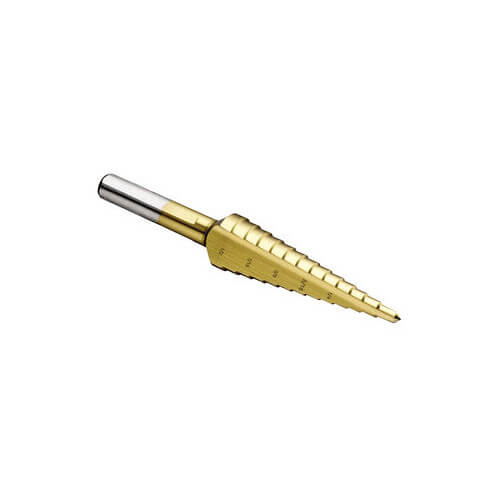 Main product image of 1/4" to 3/4" Step Drill Bit w/ 9 Hole Sizes
