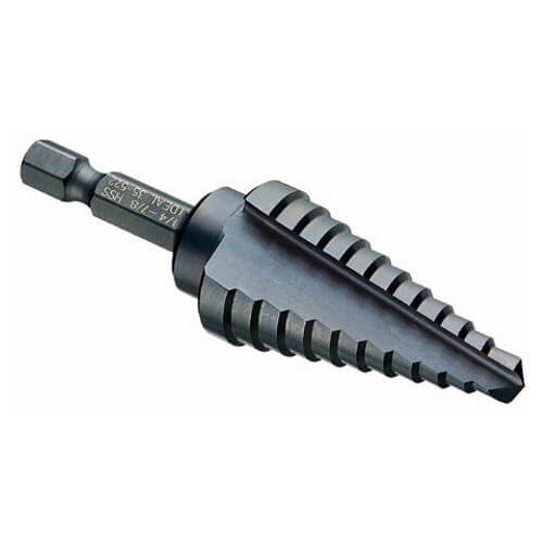 Main product image of 1/4" to 7/8" Quick Change Step Drill Bit w/ 11 Hole Sizes