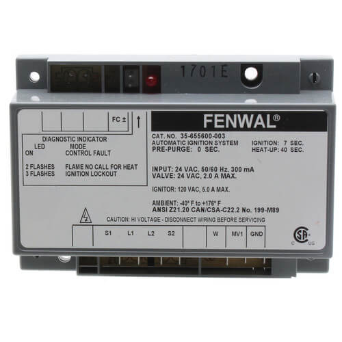 Main product image of HSI 1Try, 0pp, 0IP, 7 sec. TFI Gas Ignition Control (24v)