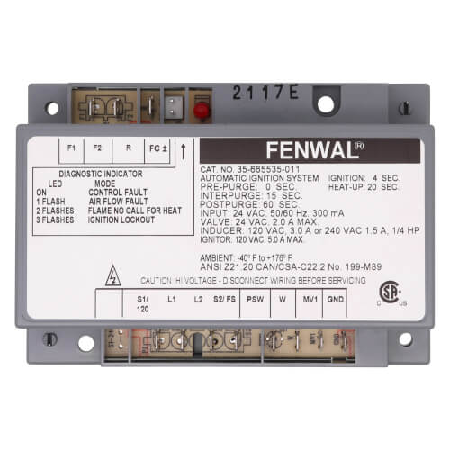 Main product image of Hot Surface Ignition Control, 24v w/ 15 sec. Prepurge (4 sec. Ignition)