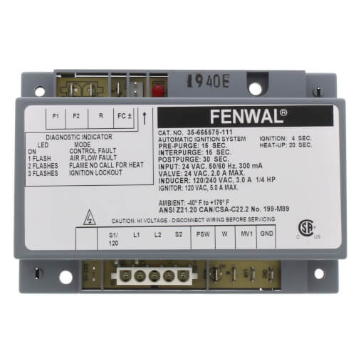 Main product image of Hot Surface Ignition Control, 24v w/ 15 sec. Prepurge (4 sec. TFI)