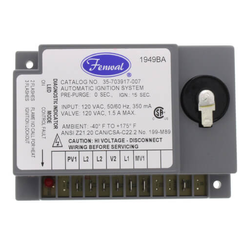 Main product image of Direct Spark Ignition Control, 120v w/ 0 sec. Prepurge (15 sec. TFI)
