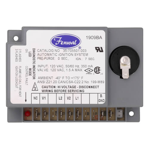 Main product image of Direct Spark Ignition Control, 120v w/ 0 sec. Prepurge (7 sec. TFI)