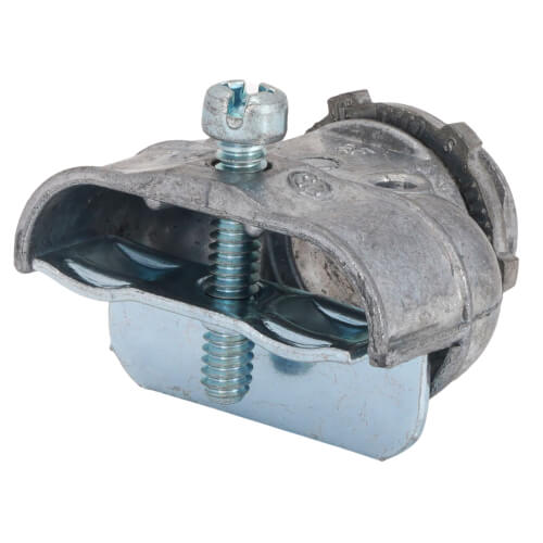 Main product image of 3/8" 1 Screw, Clamp BX-Flex NM - MC Duplex Connector (Zinc)