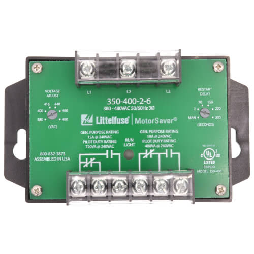 Main product image of 3 Phase DPDT Fixed Trip & Variable Restart Delay Line Voltage Monitor (380-480V)