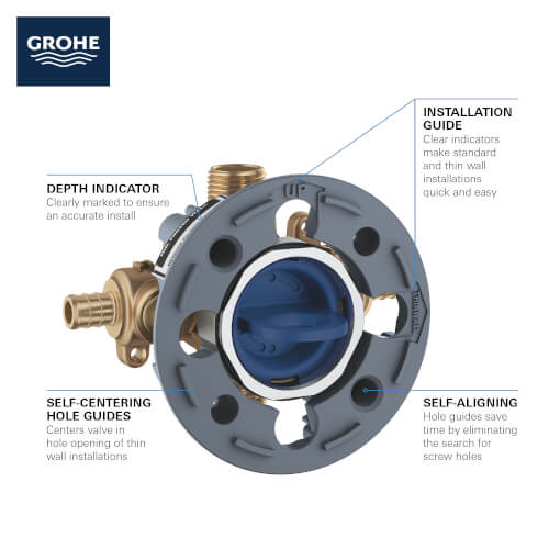 Main product image of Grohsafe 3.0 Pressure Balance Rough-In Valve, 1/2" PEX Crimp