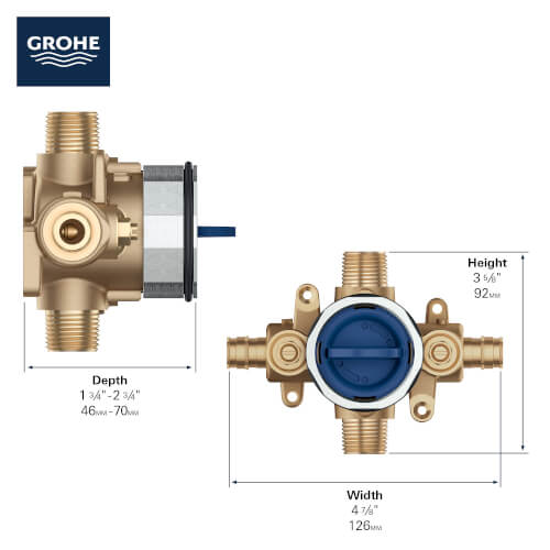Main product image of Grohsafe 3.0 Pressure Balance Rough-In Valve, 1/2" PEX Cold Expansion