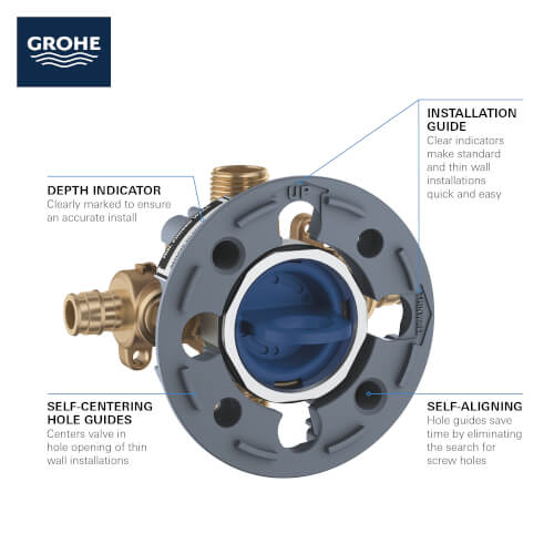 Main product image of Grohsafe 3.0 Pressure Balance Rough-In Valve, 1/2" PEX Cold Expansion