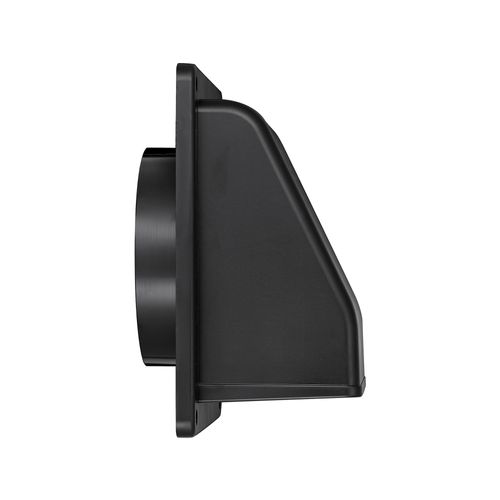 Main product image of 8" Black Plastic Wall Exhaust Vent w/ Spring Damper & Screen