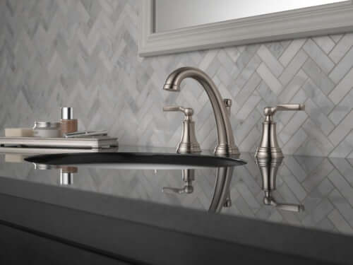 Main product image of Woodhurst Two Handle Widespread Bathroom Faucet (Stainless) , 3532LF-SSMPU