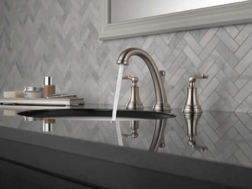 Main product image of Woodhurst Two Handle Widespread Bathroom Faucet (Stainless) , 3532LF-SSMPU