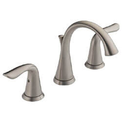 Main product image of Lahara Two Handle Widespread Bathroom Faucet (Stainless, Metal Pop-Up Drain, DST), 3538-SSMPU-DST