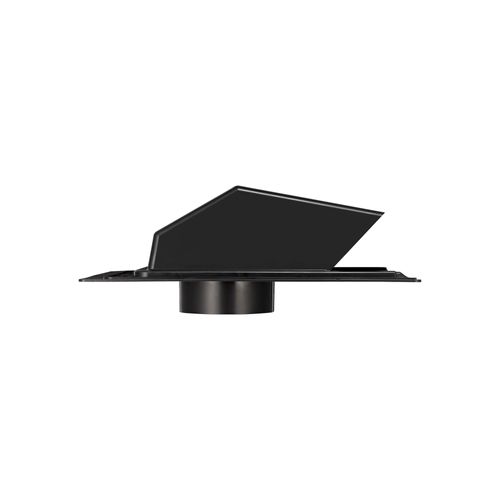 Main product image of 4" Black ABS Plastic Roof Exhaust Vent w/ Damper & Removable Screen, Snap-On Collar