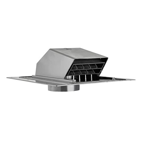 Main product image of 3" or 4" Black ABS Plastic Roof Exhaust Vent w/ Damper & Screen, Snap-On Collars