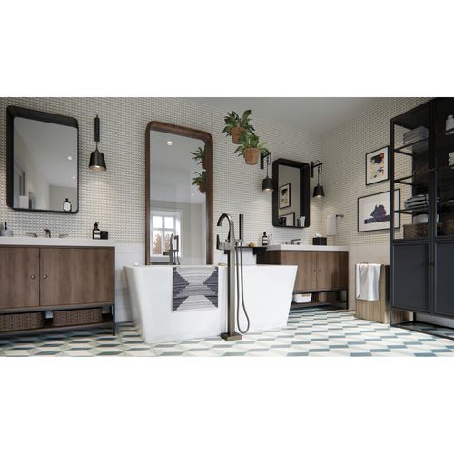 Main product image of Trillian 2 Handle Widespread Bathroom Faucet (Lumicoat Black Stainless), 35543-KS-PR-MPU-DST