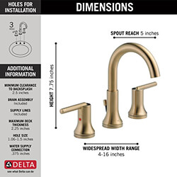 Main product image of Trinsic Two Handle Widespread Bathroom Faucet (Champagne Bronze), 3559-CZMPU-DST