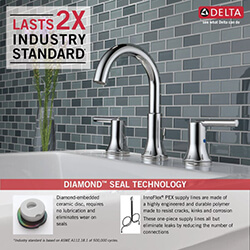 Main product image of Trinsic Two Handle Widespread Bathroom Faucet (Chrome), 3559-MPU-DST