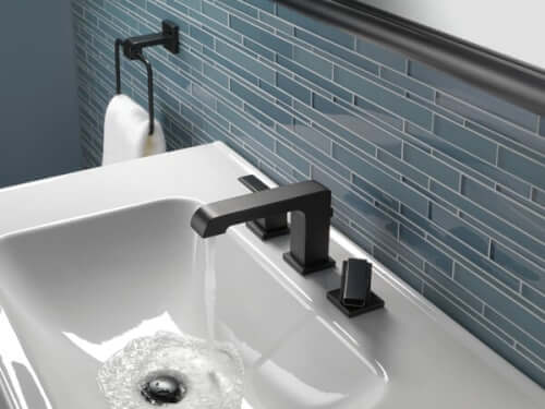 Main product image of Ara Two Handle Widespread Bathroom Faucet (Matte Black), 3567-BLMPU-DST