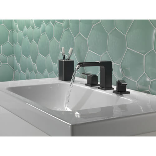 Main product image of Ara Two Handle Widespread Channel Bathroom Faucet (Matte Black), 3568LF-BLMPU