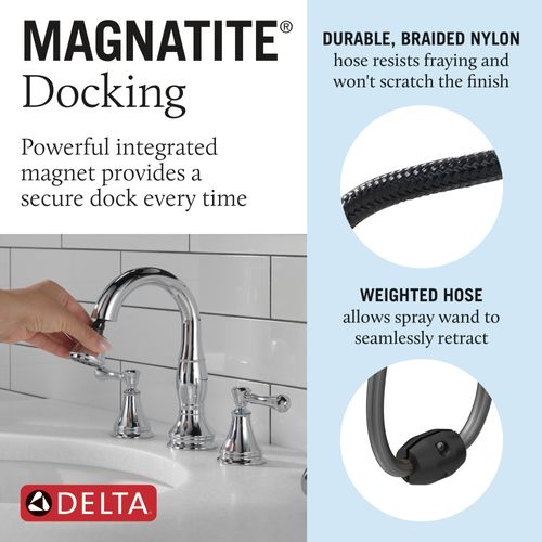 Main product image of Cassidy 2 Handle Widespread Pull Down Bathroom Faucet (Chrome), 3597-PD-DST