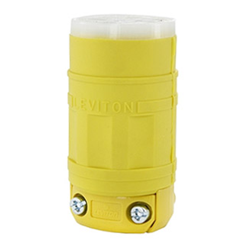 Main product image of 15A, 250V NEMA 6-15R, 2P, 3W, Connector, Straight Blade, Grounding, Dustguard (Yellow)