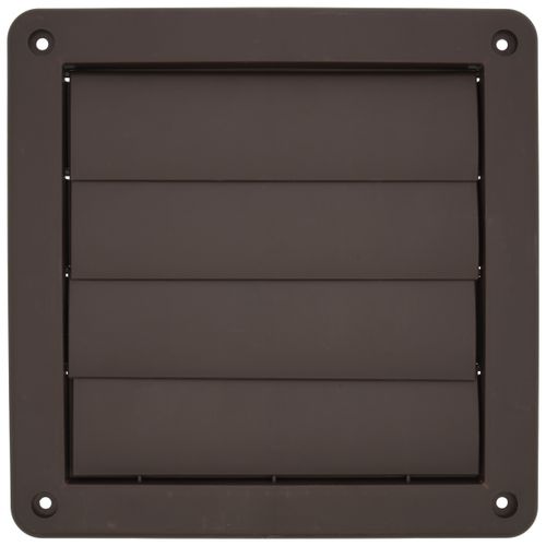 6" Brown Plastic Louvered Wall Vent