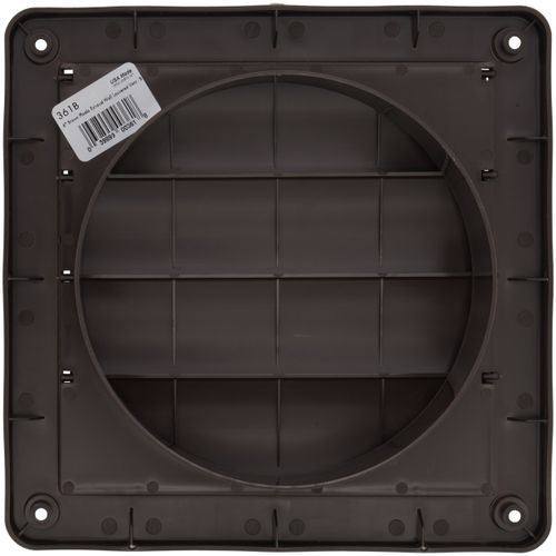 6" Brown Plastic Louvered Wall Vent