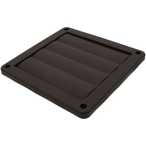 6" Brown Plastic Louvered Wall Vent