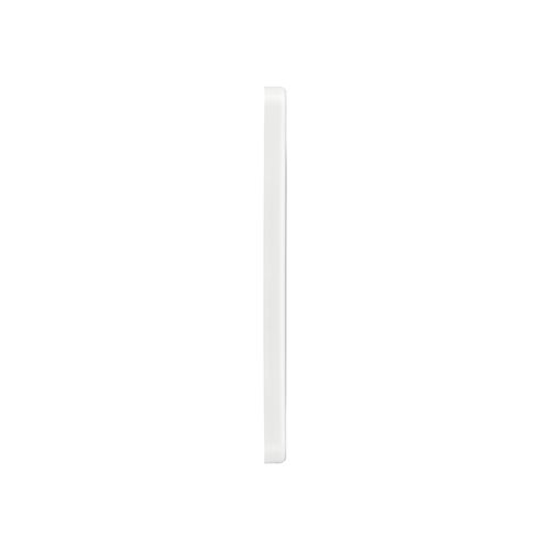 Main product image of 6" White Plastic Louvered Wall Exhaust Vent w/ 1/8" Metal Bug Screen, Flush Mount