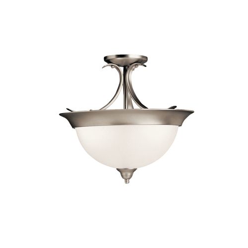 Main product image of Dover 15.25" 3 Light Semi Flush w/ Etched Seeded Glass (Brushed Nickel)