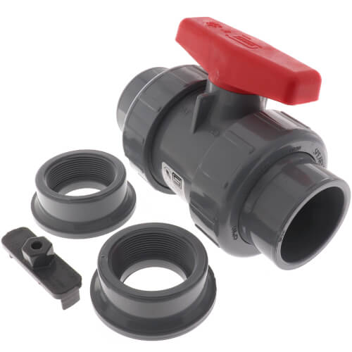 Main product image of 2" Socket x FNPT Gray CPVC True Union 2000 Ball Valve
