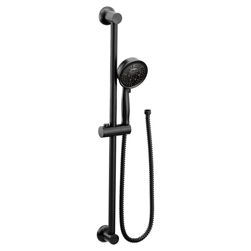Main product image of Matte Black Traditional 4 Function Eco-performance Handheld Shower w/ Slide Bar 1.75 Gpm, 3667EPBL