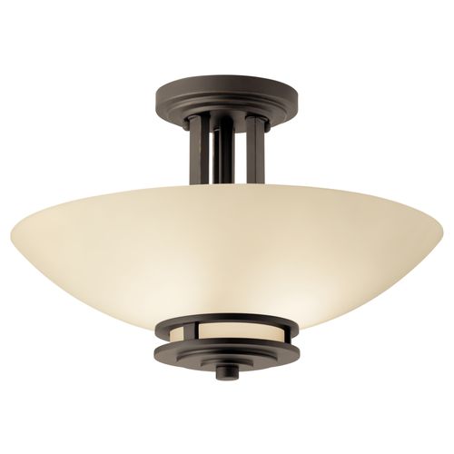 Main product image of Hendrik 15" 2 Light Semi Flush w/ Light Umber Etched Glass (Olde Bronze)