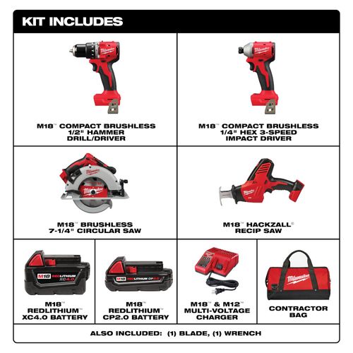 Main product image of M18 4 Tool Combo Kit