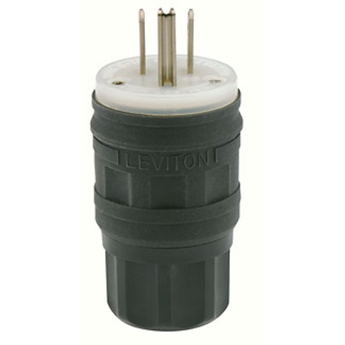 Main product image of 15A, 125V NEMA 5-15P, 2P, 3W, Plug, Straight Blade, Grounding, Wetguard (Black)