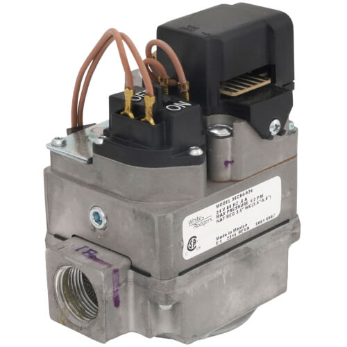 Main product image of 3/4" X 3/4" Gas Valve, 24 VAC, Redundant (Pilot) Valve, Plug In Pilot Socket On Outlet Side, No LP Kit