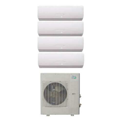 Main product image of 34,000 BTU, R-410A, InverterFlex Four Zone Heat Pump Package (9+12+12+12)