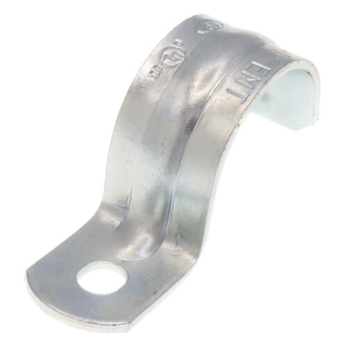 Main product image of 1" Heavy-Duty One Hole Steel EMT Snap-On Strap