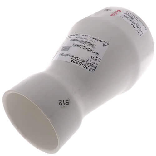 Main product image of 8" x 4" PVC DWV Eccentric Reducer (2-Step, Fabricated)